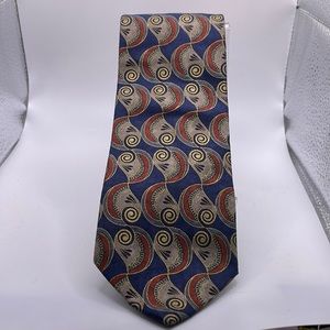 Vintage Pavia silk geometric design silk tie